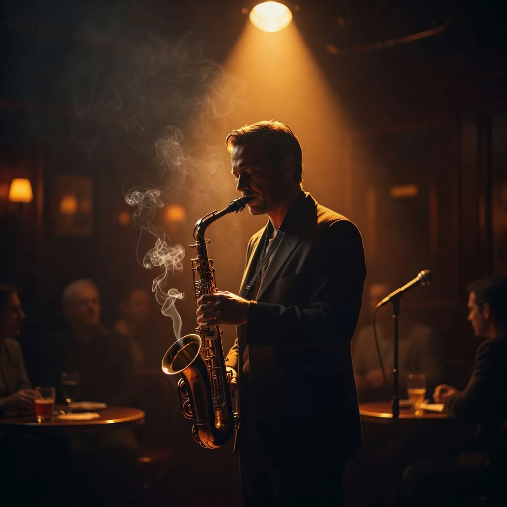 Smoky jazz club scene