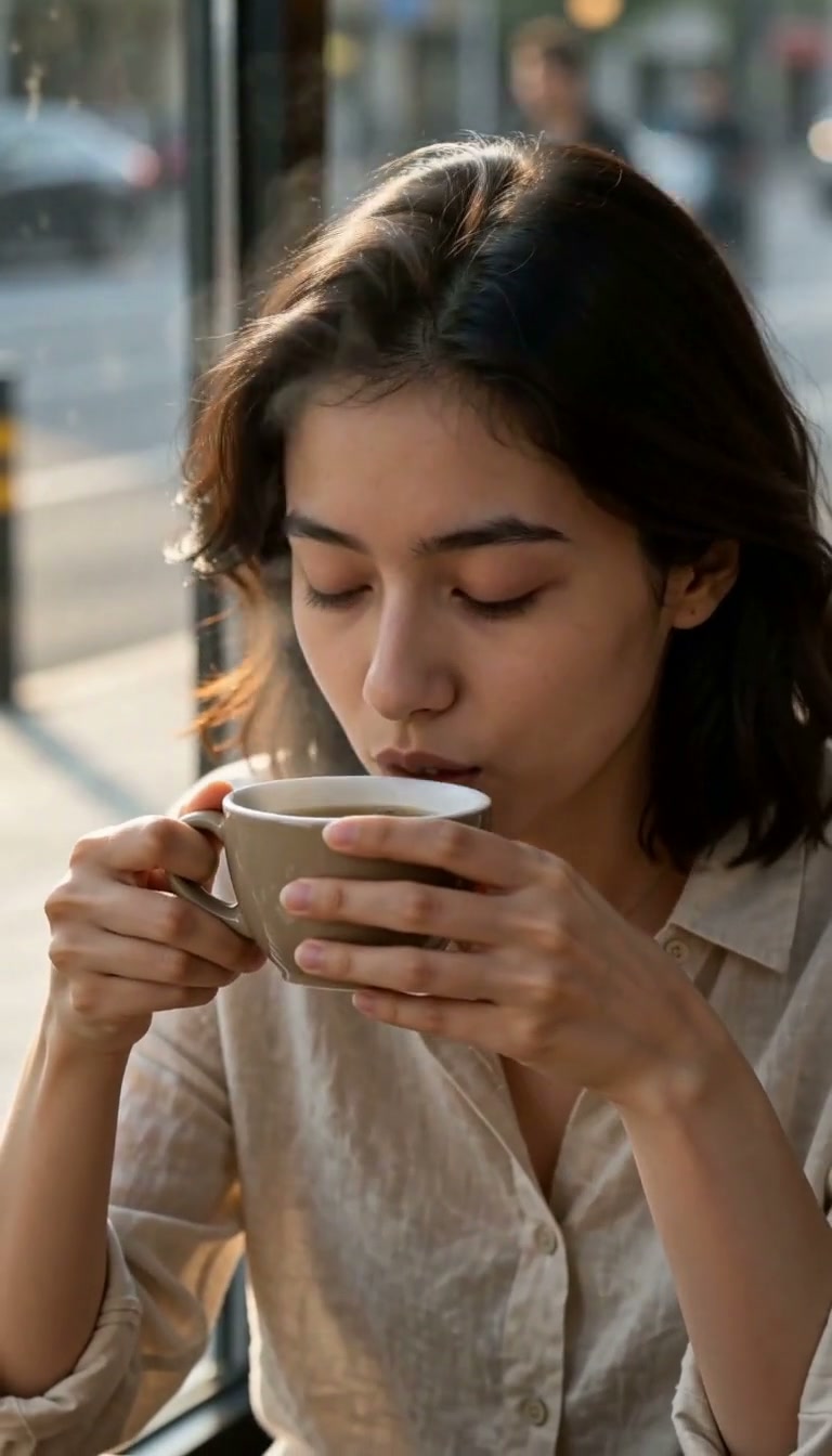 Morning café sip