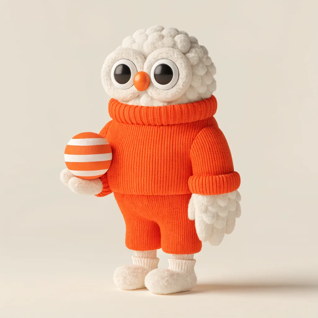 Friendly owl mascot illustration for a learning app